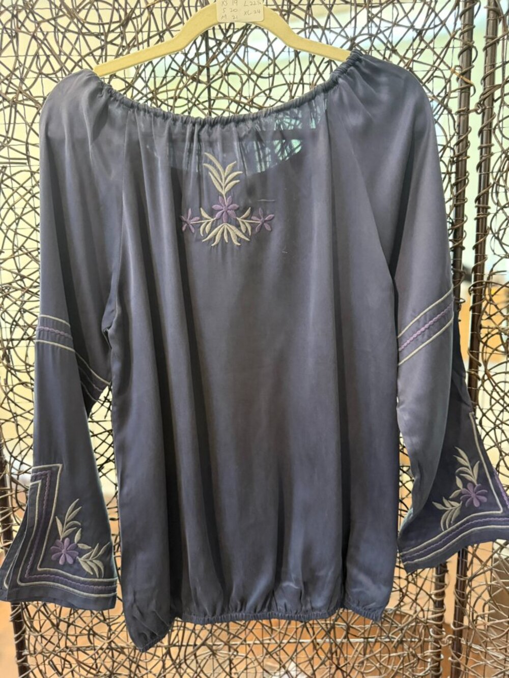 Silk Georgette Embroidered Blouse (0419) - Picture 3 of 5